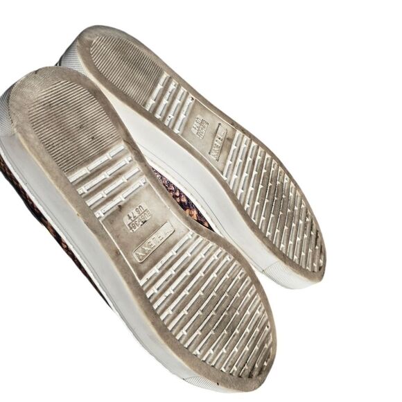 The Flexx Snakeskin‎ Print Lace up Sneakers Tan Brown Women's size 7.5 - Picture 7 of 9
